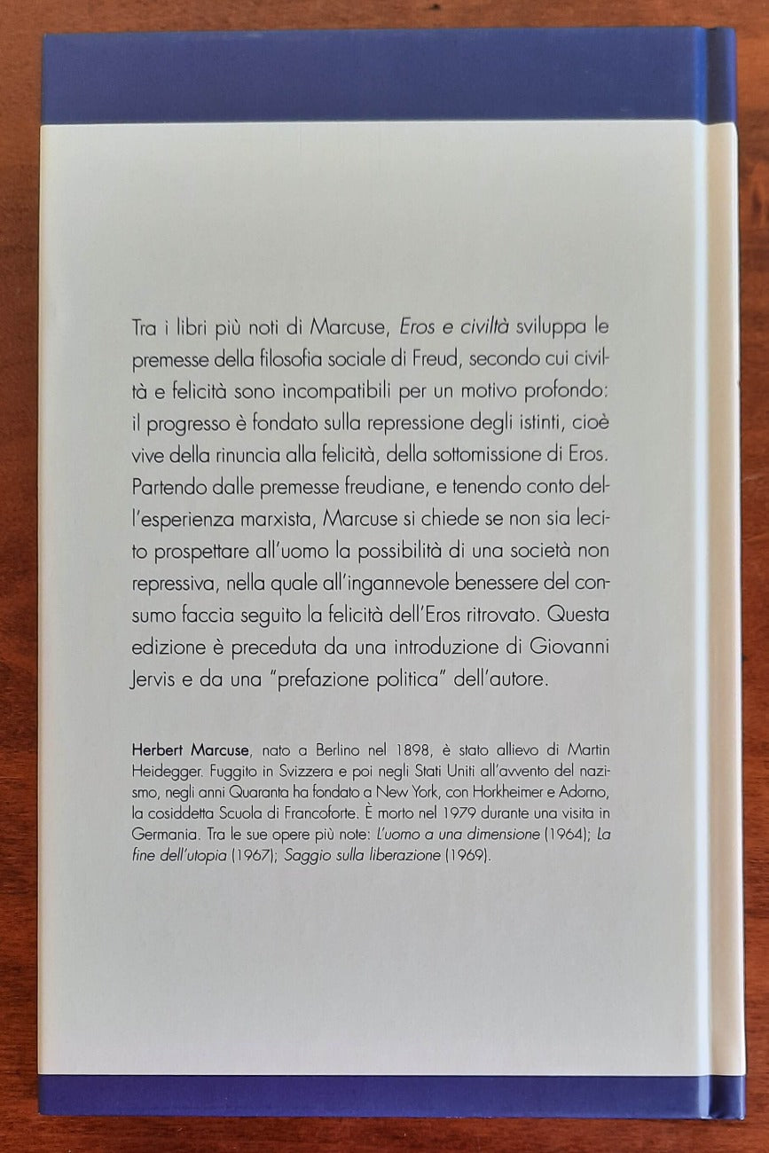 Eros e civiltà - di Herbert Marcuse - Fabbri Editori - Libreria Biellese
