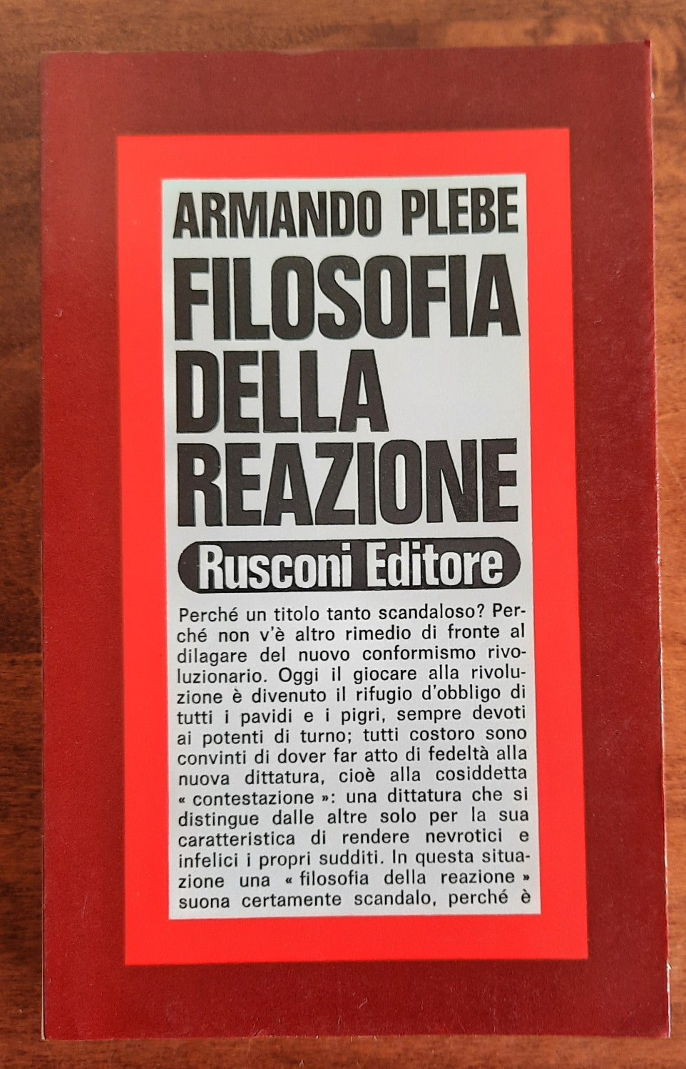 Filosofia della reazione - Libreria Biellese