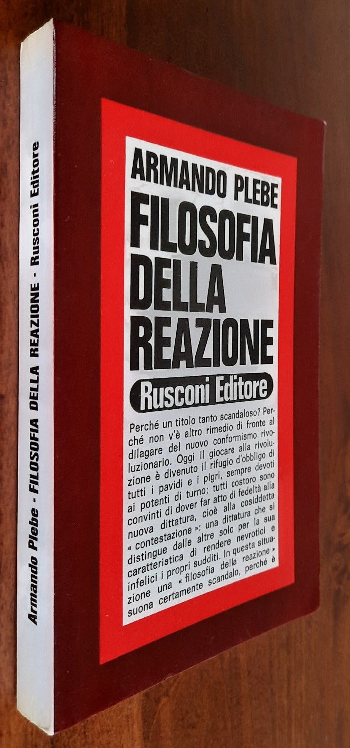 Filosofia della reazione - Libreria Biellese