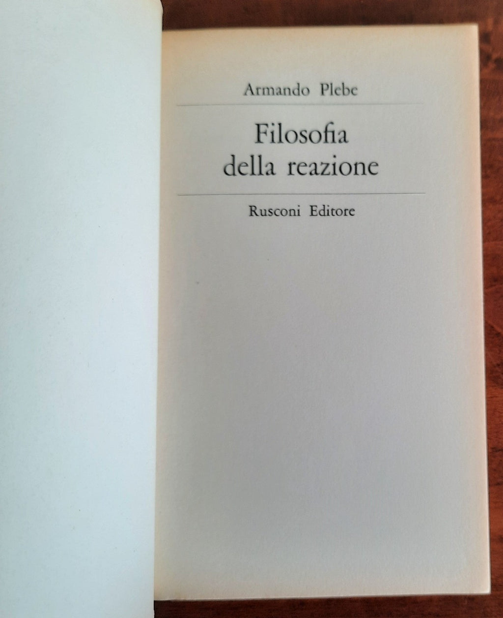 Filosofia della reazione - Libreria Biellese
