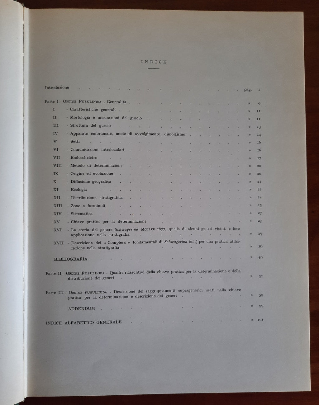Fusulinidi. Una chiave analitica per la determinazione dei generi - Libreria Biellese