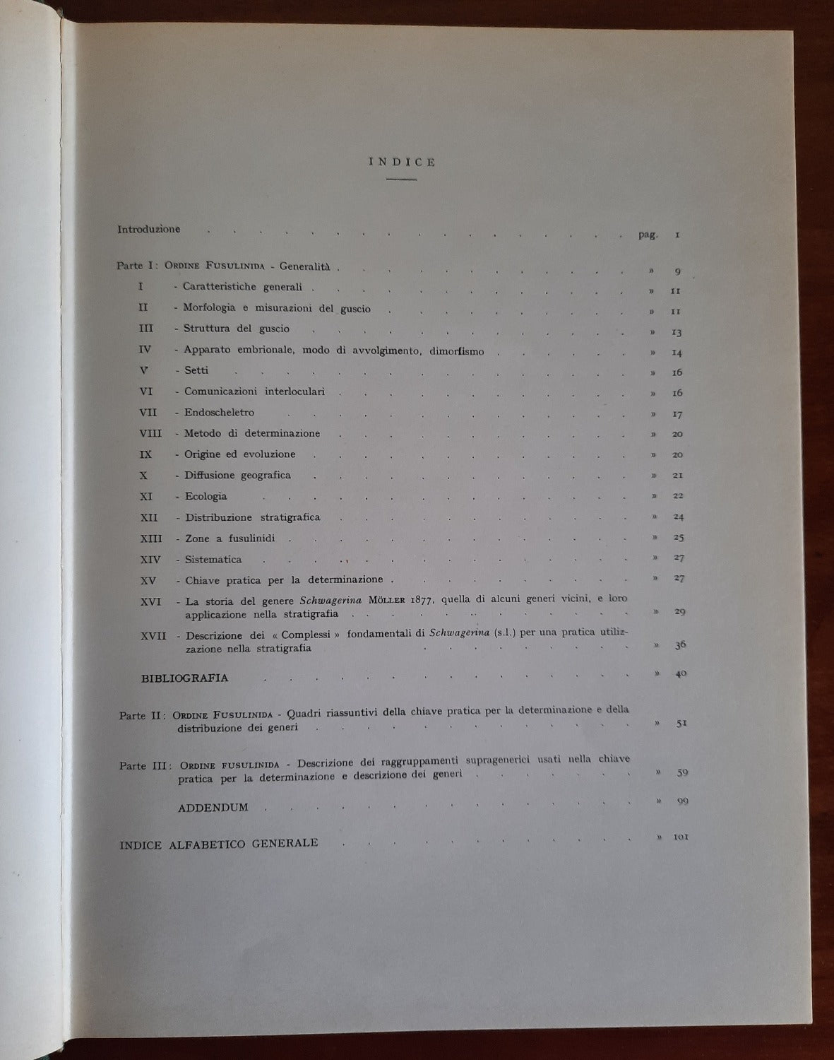 Fusulinidi. Una chiave analitica per la determinazione dei generi - Libreria Biellese
