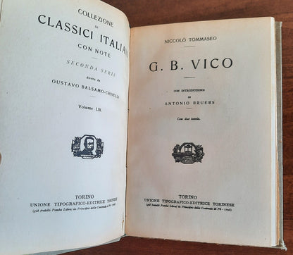 G. B. Vico e il suo secolo