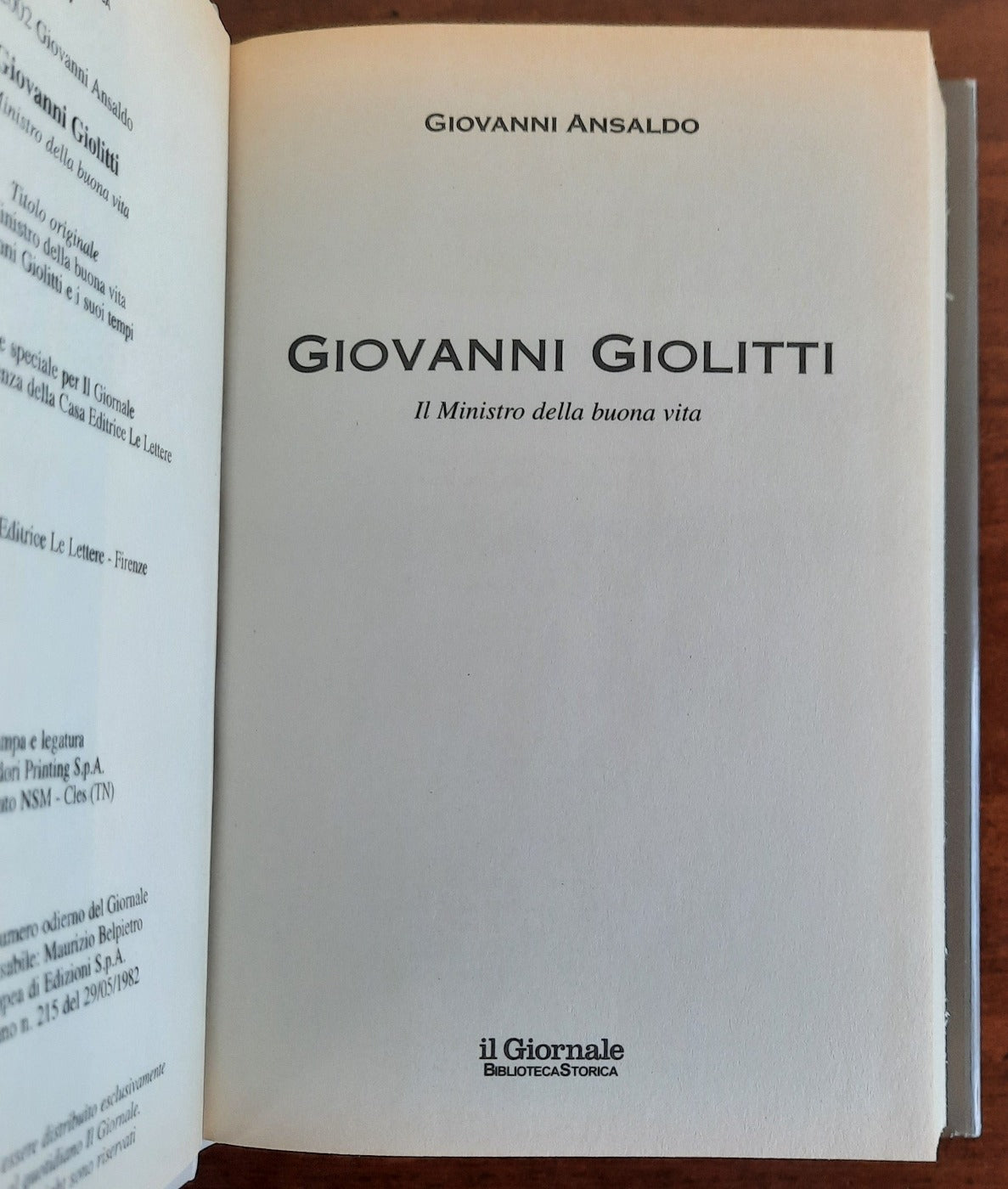 Giovanni Giolitti. Il Ministro della buona vita