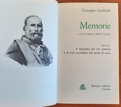 Giuseppe Garibaldi. Memorie