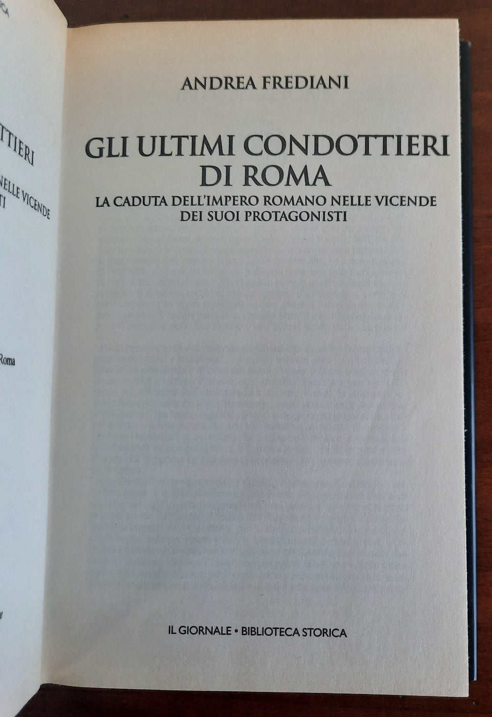 Gli ultimi condottieri di Roma - Libreria Biellese