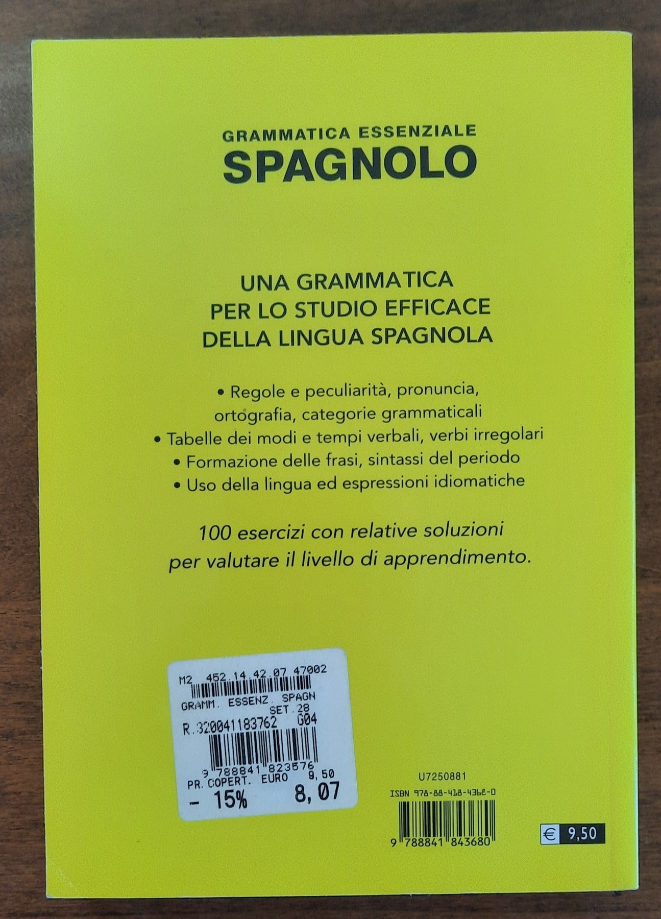 Grammatica Essenziale Spagnolo