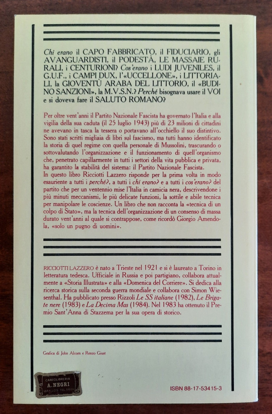 Il Partito Nazionale Fascista. Come era organizzato e come funzionava il partito che mise l’Italia in camicia nera - Libreria Biellese