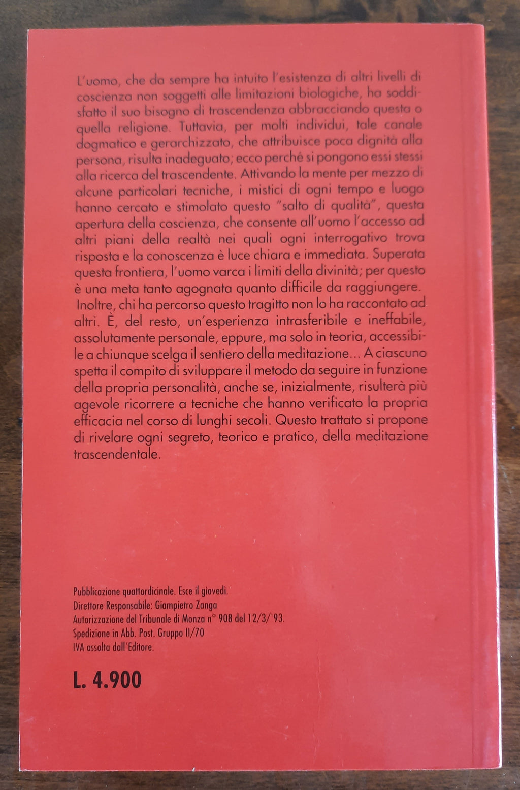 Meditazione trascendentale - I Libri de L'Ignoto n. 12 - Libreria Biellese