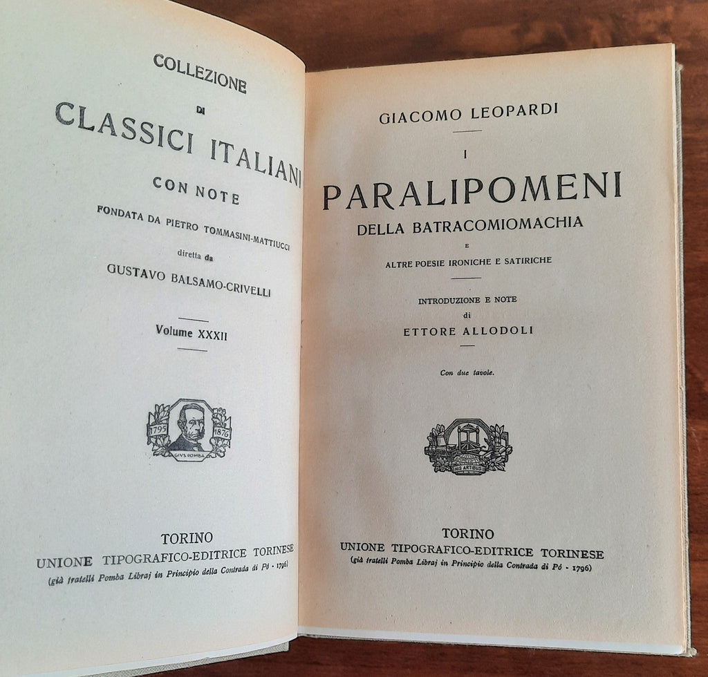 I Paralipomeni Poesie ironiche e satiriche - Libreria Biellese