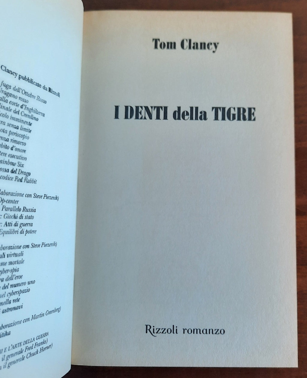 I denti della tigre - Tom Clancy - Libreria Biellese