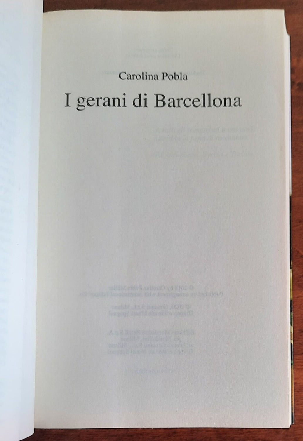 I gerani di Barcellona. La saga dei Torres - Mondolibri - 2020