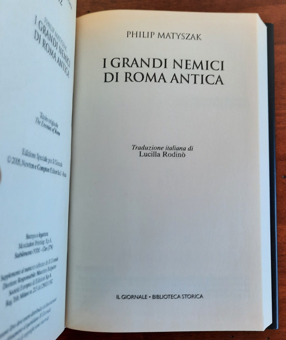 I grandi nemici di Roma antica - Il Giornale - Libreria Biellese