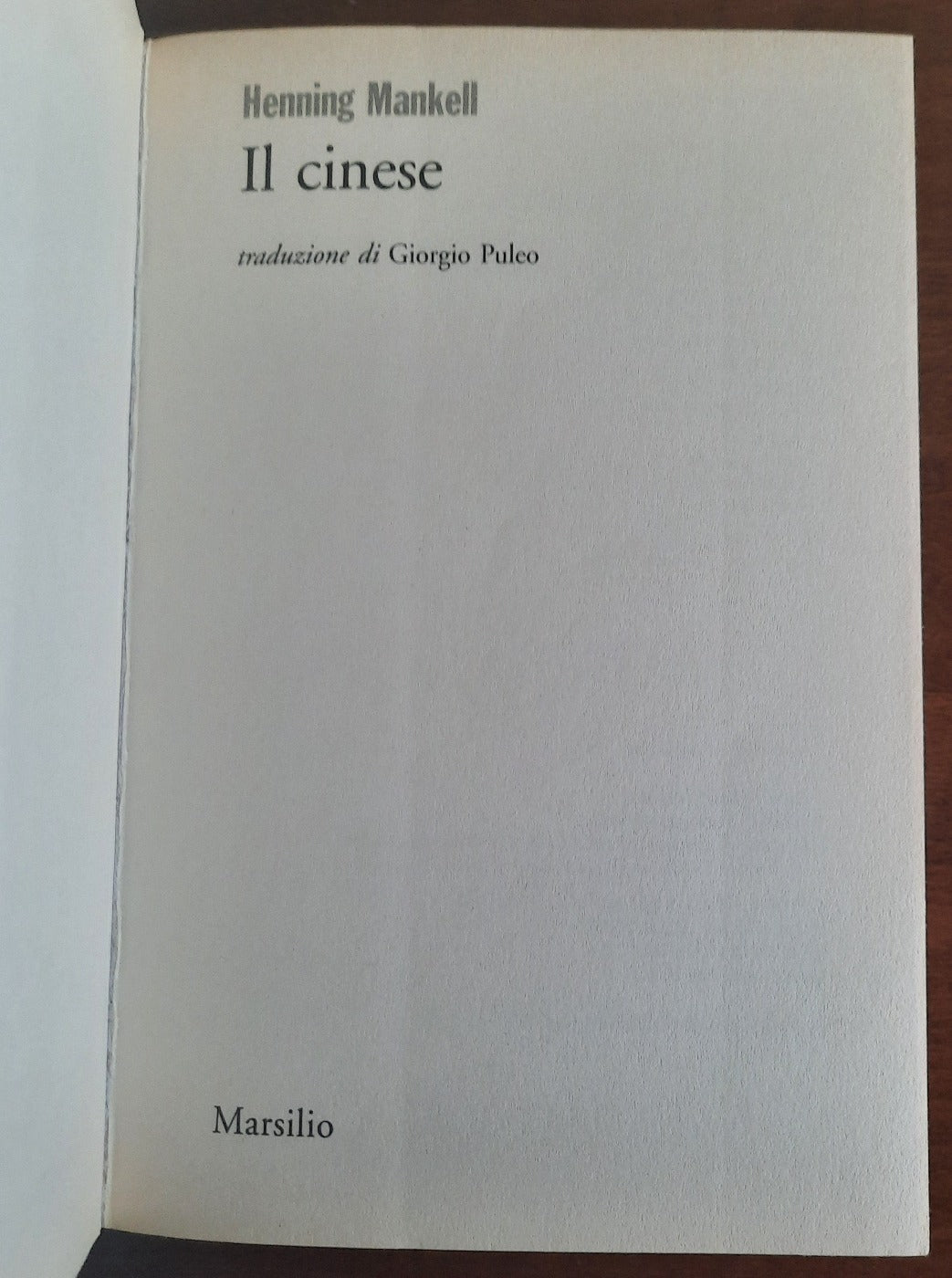 Il cinese - Marsilio - 2009 - Libreria Biellese