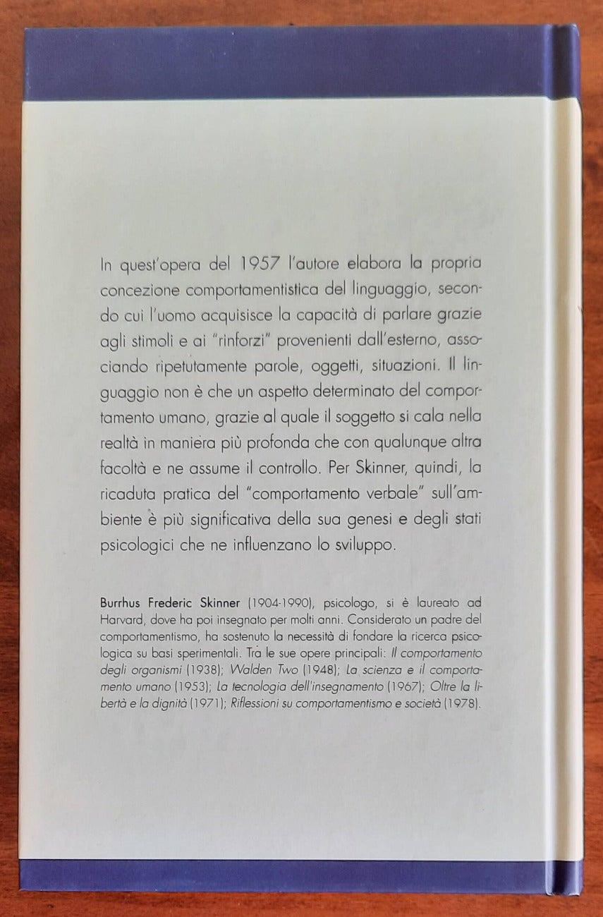 Il comportamento verbale - di Burrhus Frederic Skinner - Libreria Biellese
