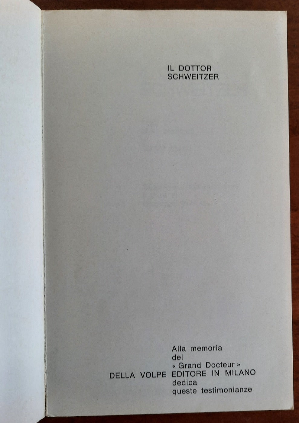Il dottor Schweitzer - Libreria Biellese