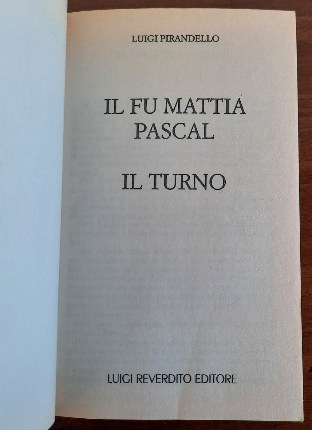 Il fu Mattia Pascal - Il turno