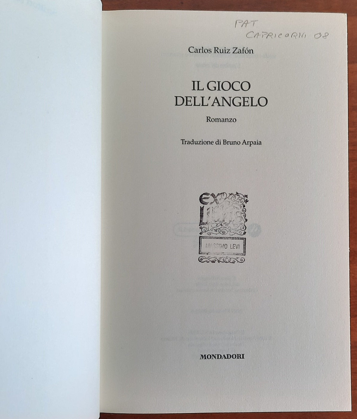 Il gioco dell'angelo, Carlos Ruiz Zafón - Libri e Riviste In