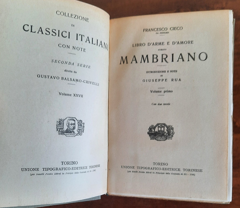 Il mambriano - in 3 volumetti - Libreria Biellese