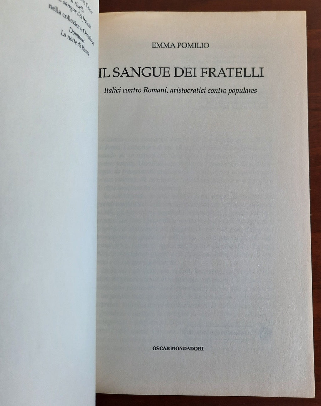 Il sangue dei fratelli. Il romanzo di Roma - Libreria Biellese