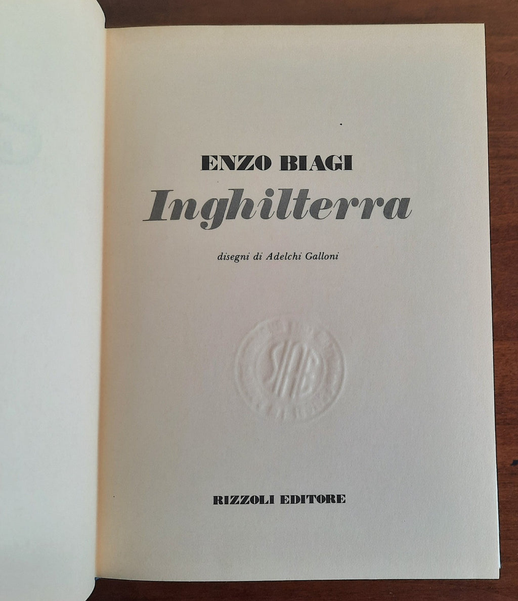 Inghilterra - Enzo Biagi - Libreria Biellese