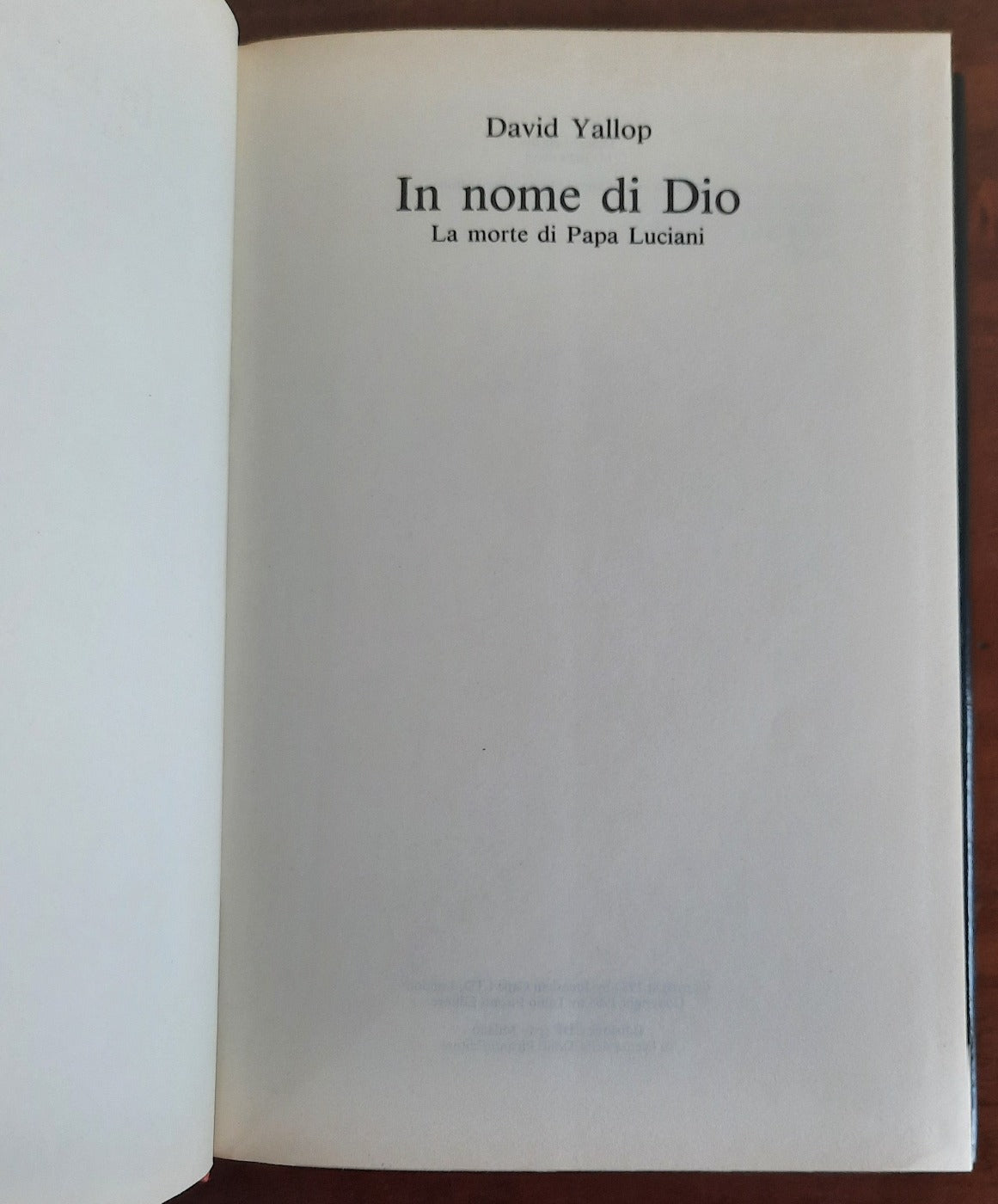 In nome di Dio. La morte di Papa Luciani