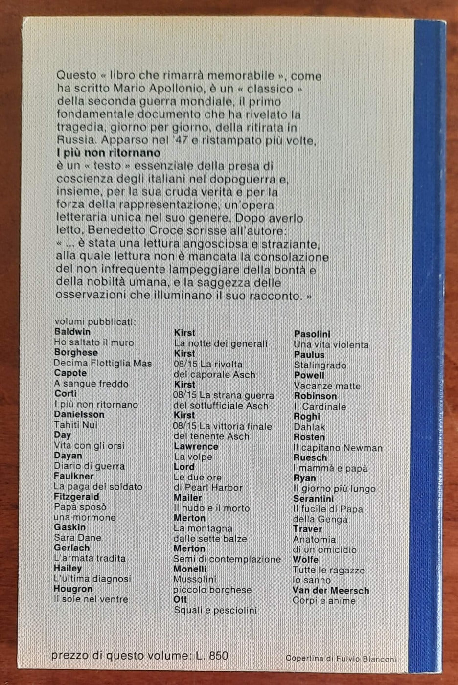 I più non ritornano - Garzanti - 1968 - Libreria Biellese