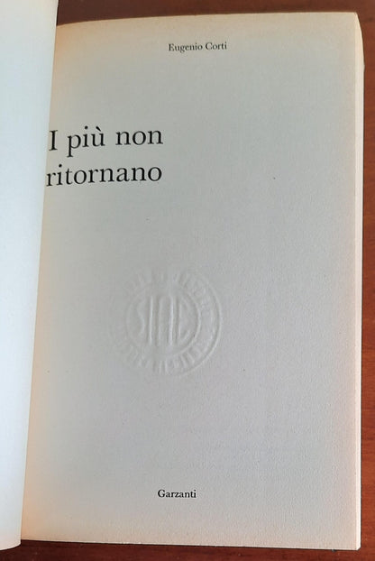 I più non ritornano - Garzanti - 1968