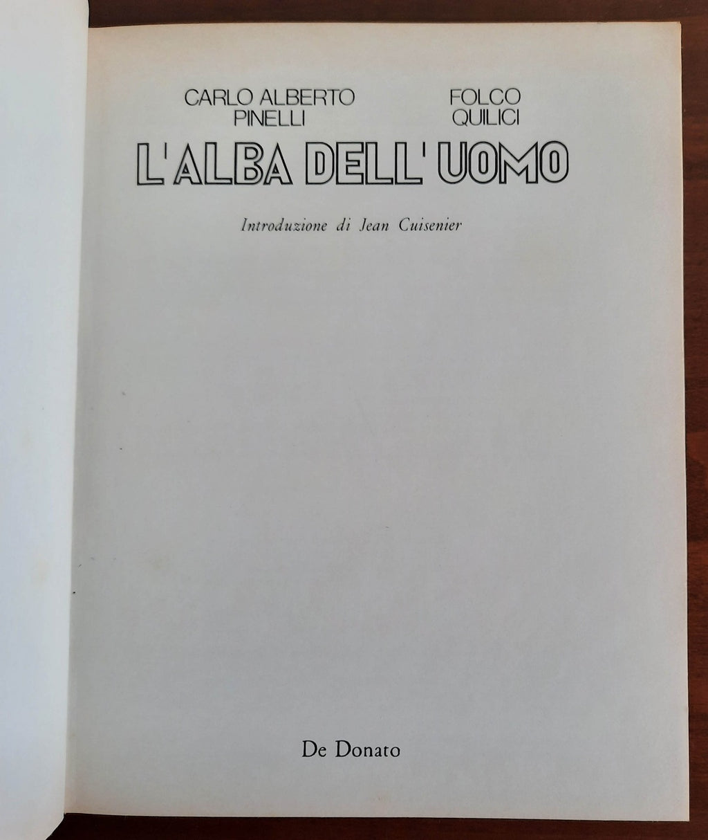 L’alba dell’uomo - De Donato - 1974 - Libreria Biellese