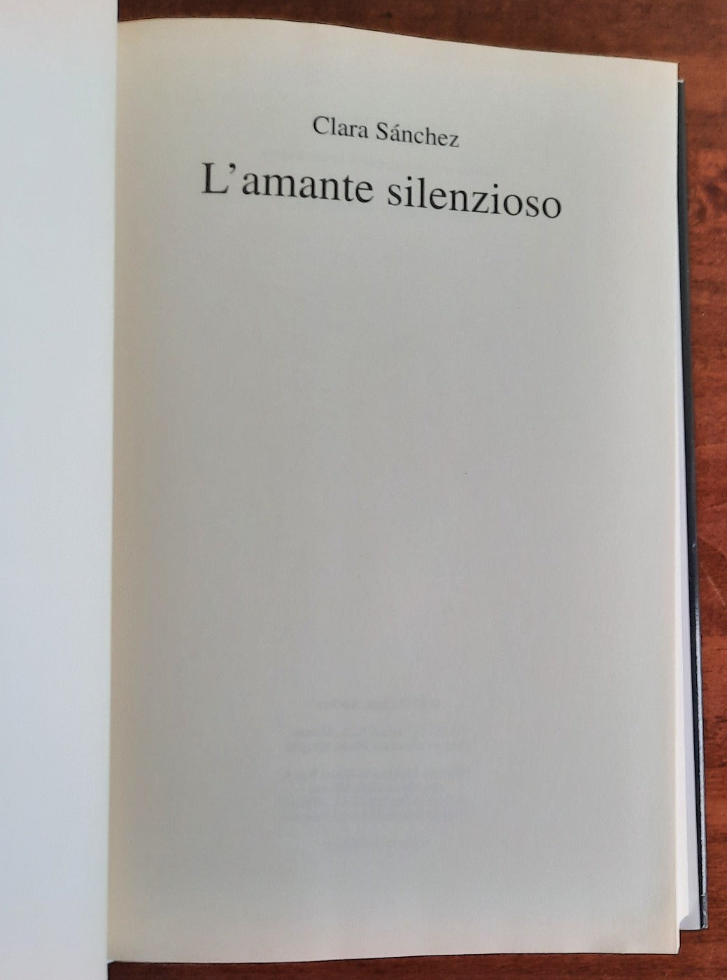 L’amante silenzioso - Clara Sanchez