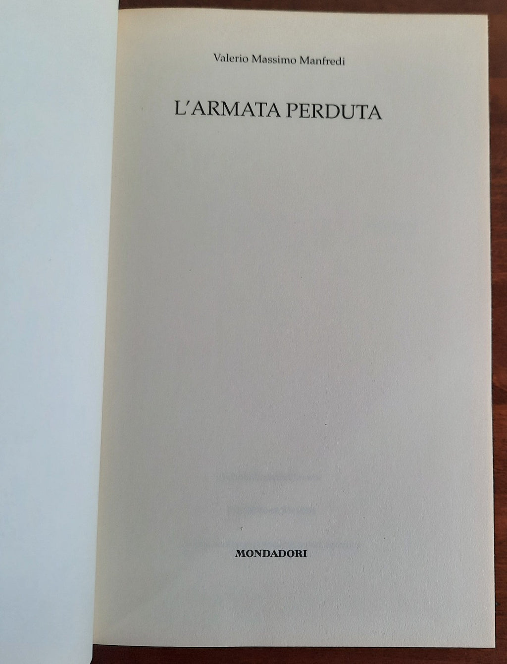 L’armata perduta - Mondadori - 2007 - Libreria Biellese