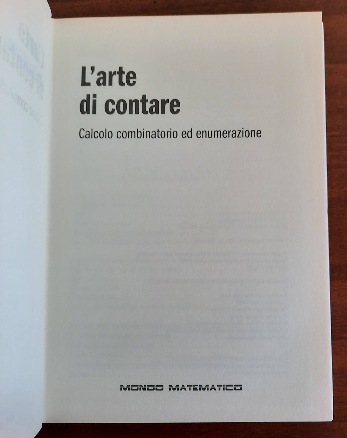 L’arte di contare. Calcolo combinatorio ed enumerazione - Libreria Biellese