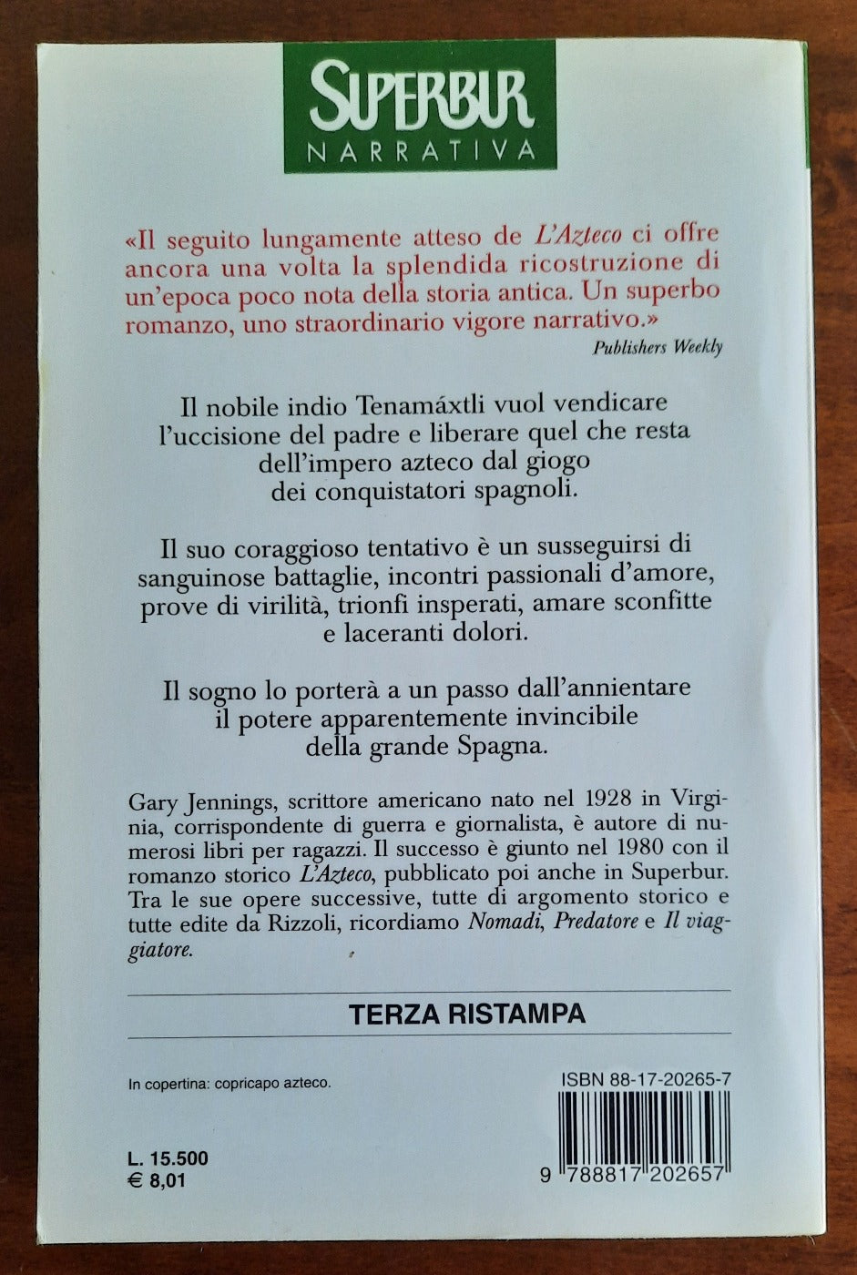 L’autunno dell’azteco - Rizzoli - Libreria Biellese