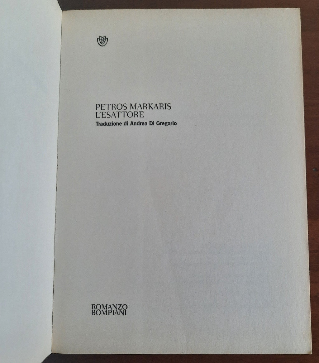 L’esattore - Petros Markaris - Libreria Biellese