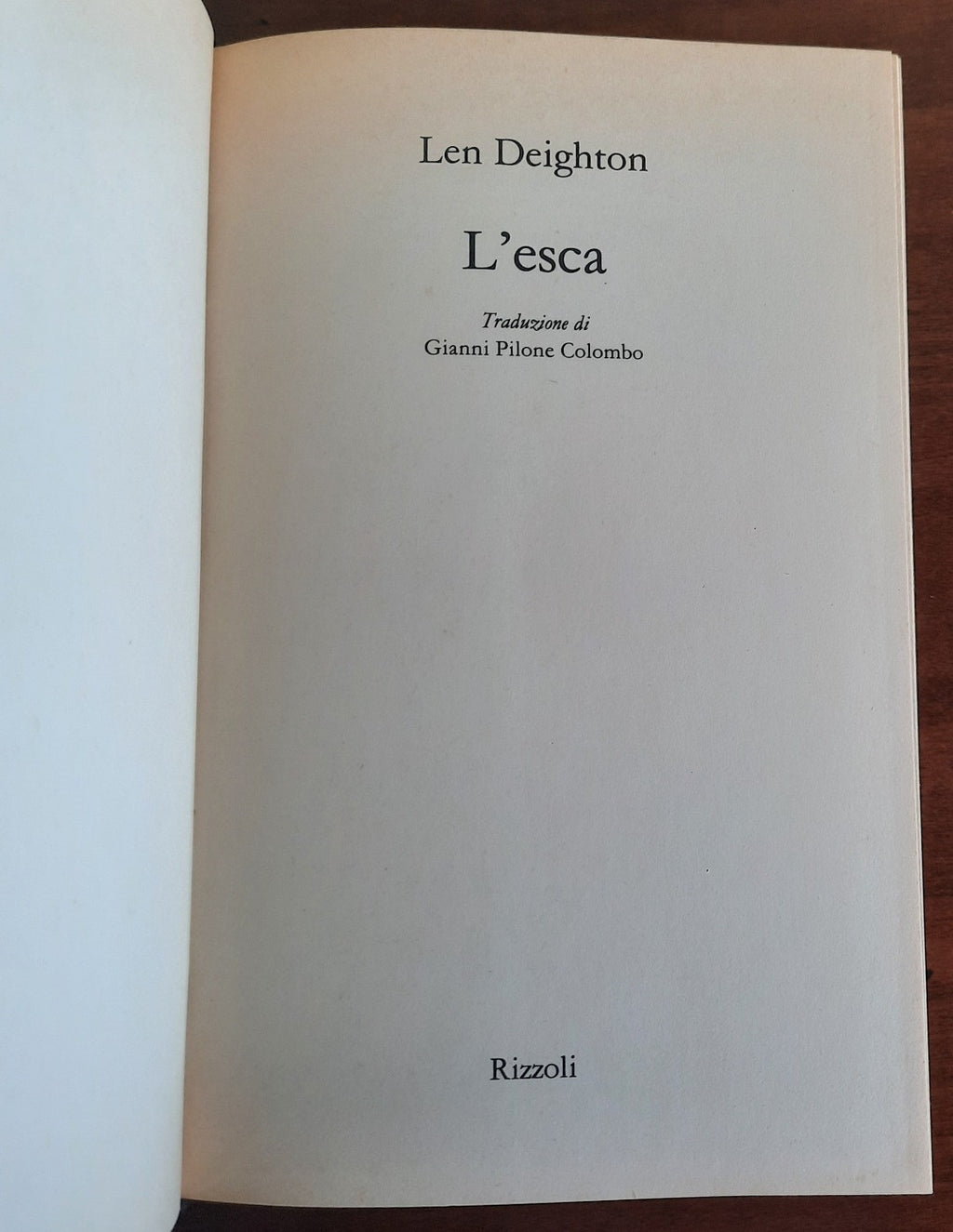 L’esca - Rizzoli - 1990 - Libreria Biellese