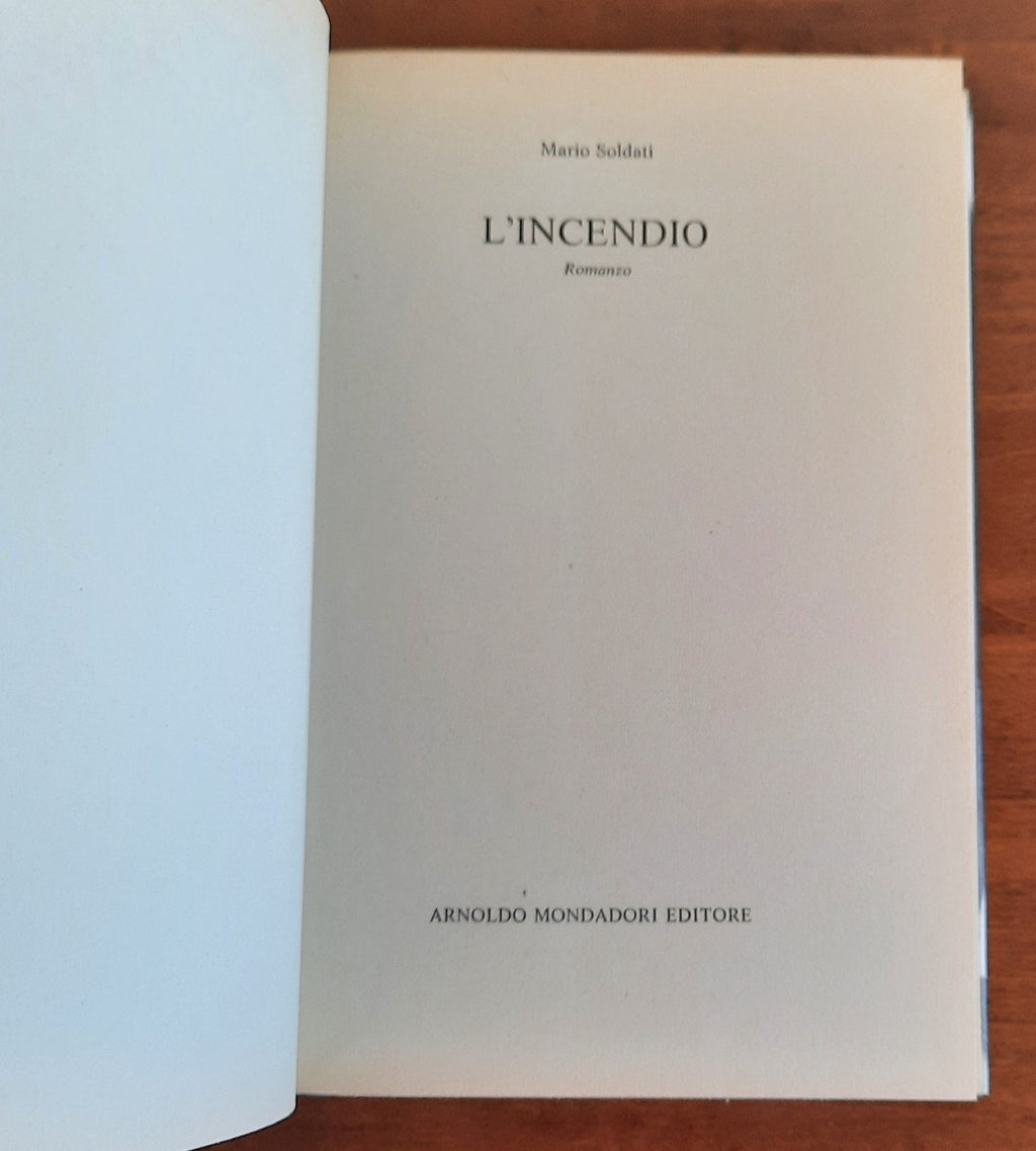 L’ incendio - Mario Soldati - Libreria Biellese