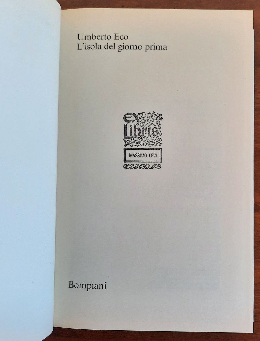 L’isola del giorno prima - Umberto Eco - Libreria Biellese