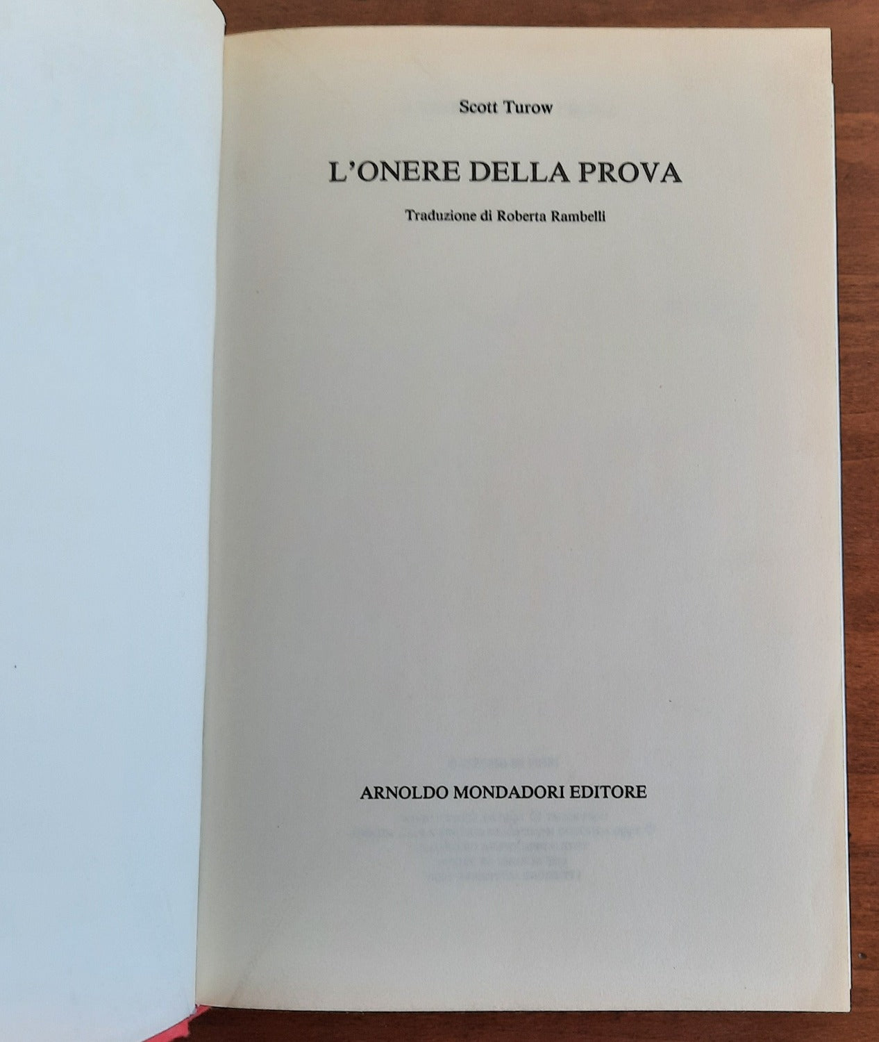 L’onere della prova