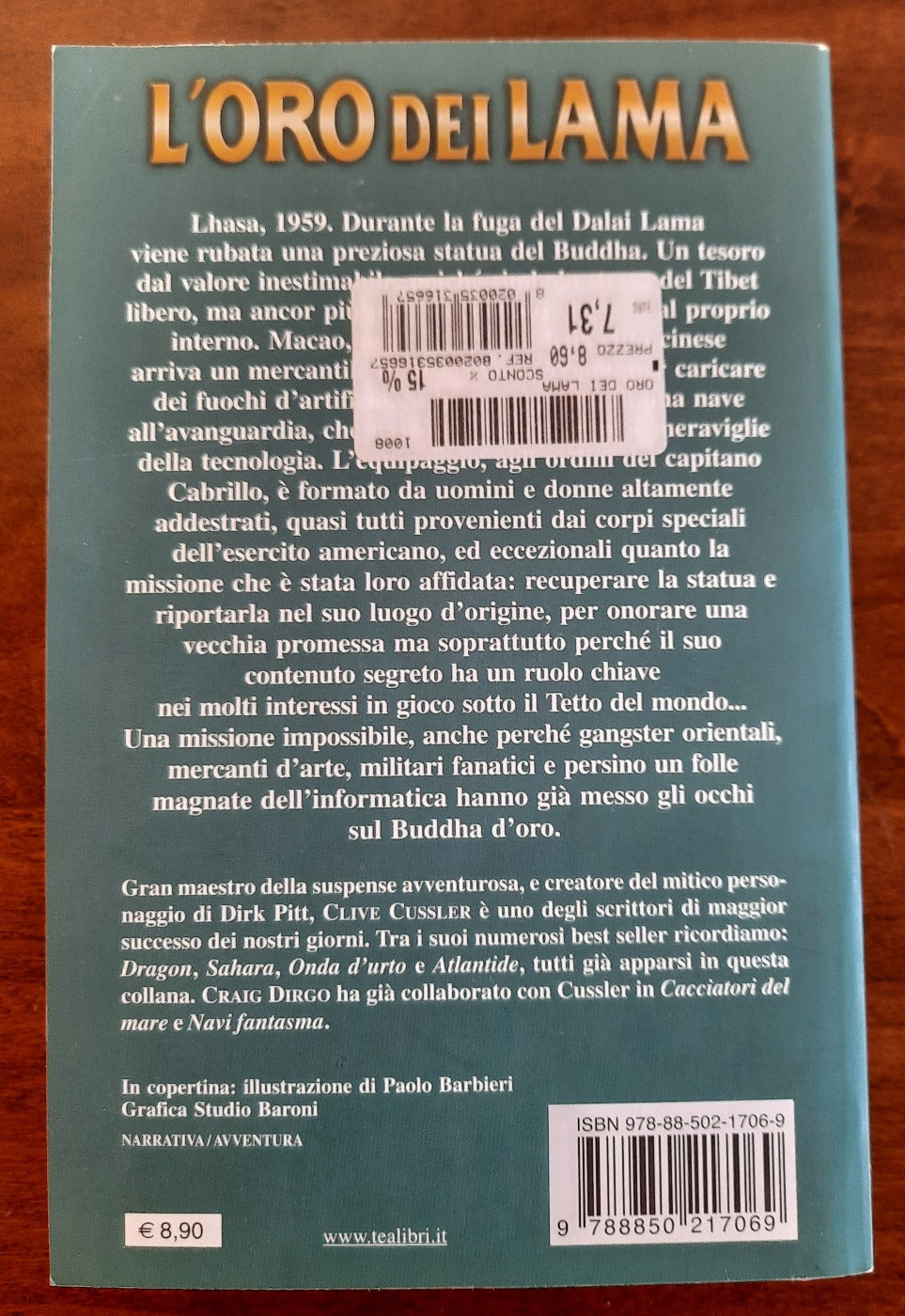 L’oro dei lama. La prima avventura del capitano Juan Cabrillo sulle tracce di un misterioso Buddha d’oro - Libreria Biellese