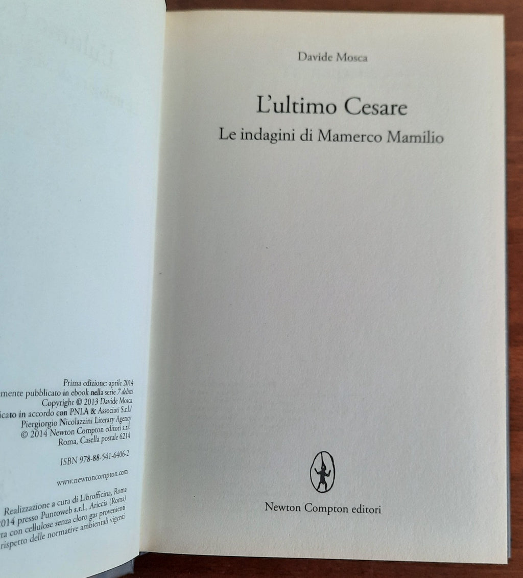 L’ ultimo Cesare - Davide Mosca - Libreria Biellese