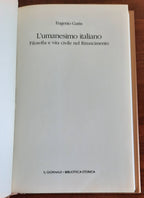 L’umanesimo italiano. Filosofia e vita civile nel Rinascimento - Libreria Biellese
