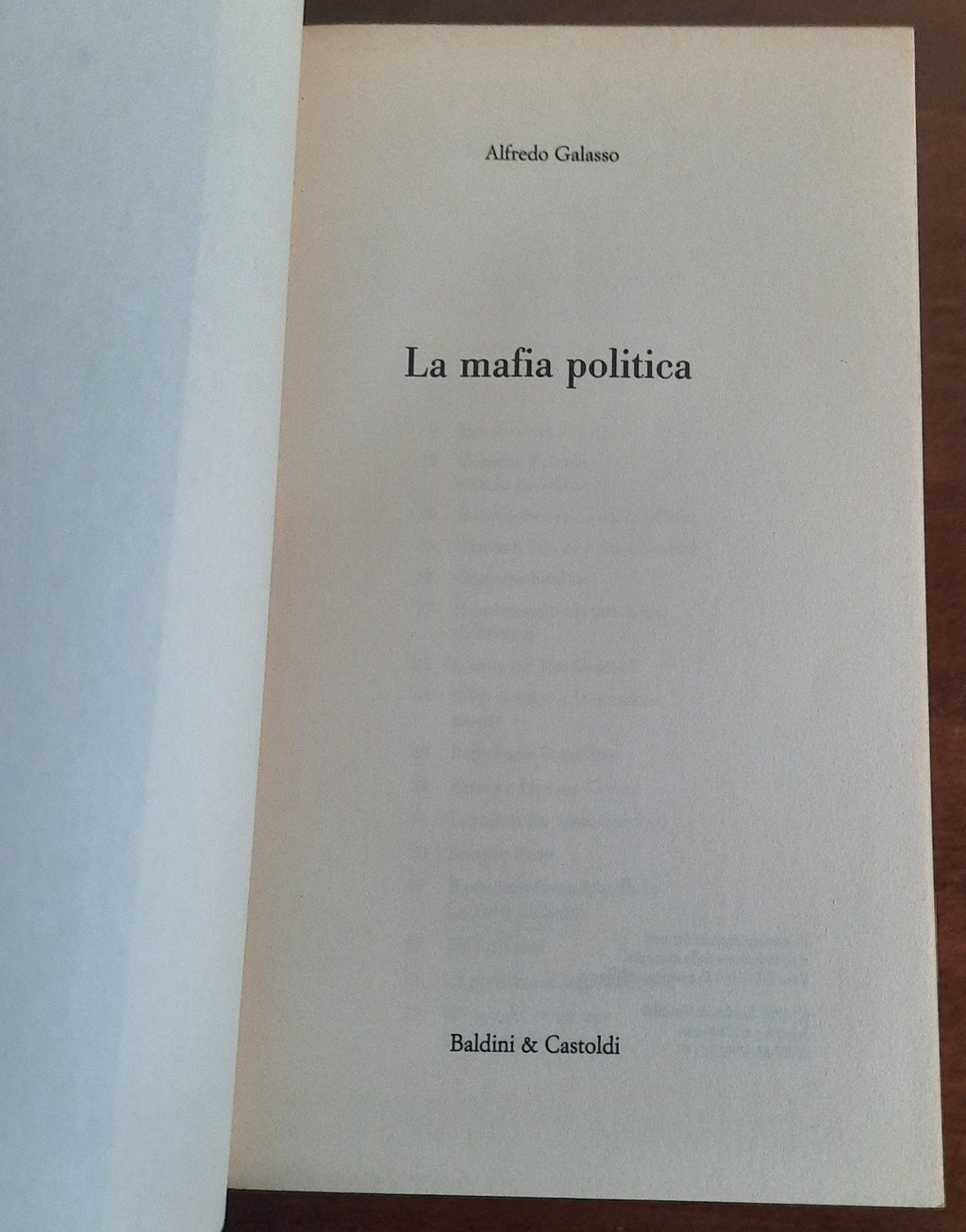 La Mafia Politica - Baldini & Castoldi - Libreria Biellese