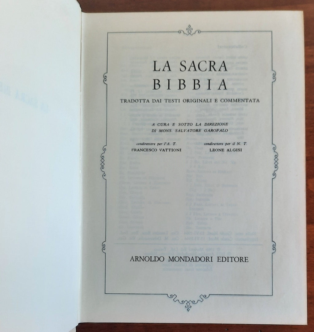 La Sacra Bibbia. Antico Testamento - Nuovo Testamento - 2 vol. - Libreria Biellese