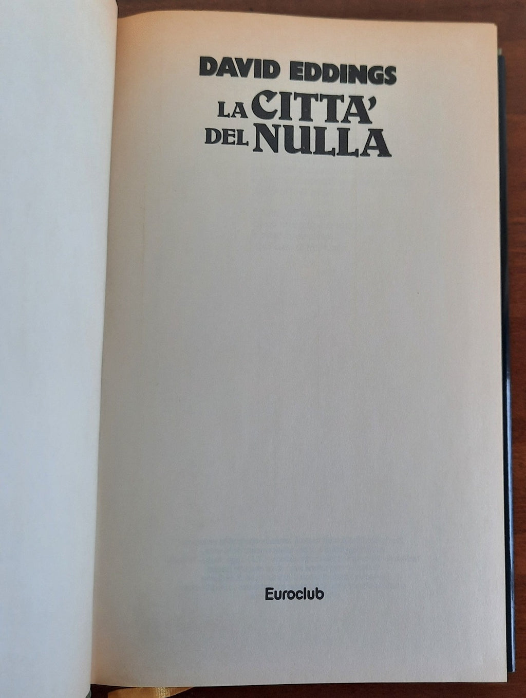 La città del nulla - David Eddings - Libreria Biellese