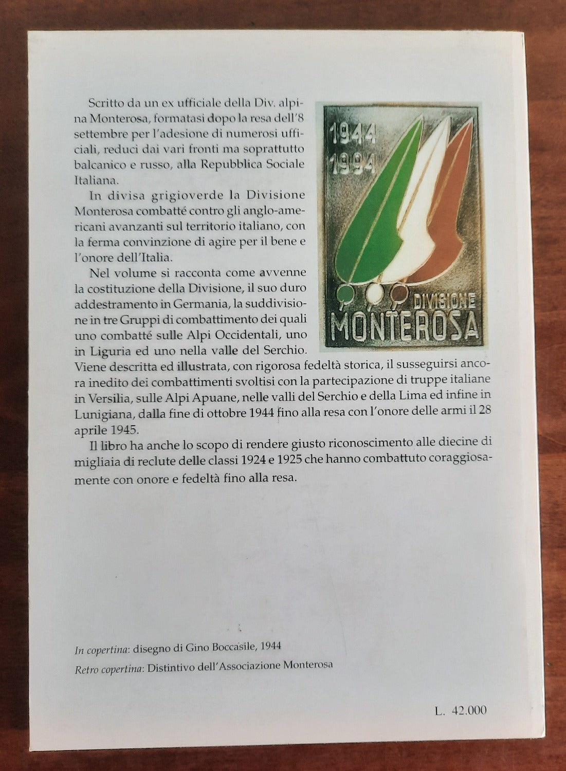 La guerra sulla Linea Gotica occidentale. Div. Monterosa 1944-45 - Libreria Biellese