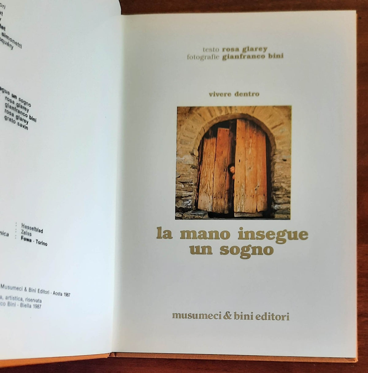 La mano insegue un sogno - Rosa Glarey e Gianfranco Bini - 1987 - Libreria Biellese