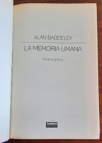 La memoria umana. Teoria e pratica - di Alan Baddeley - Libreria Biellese