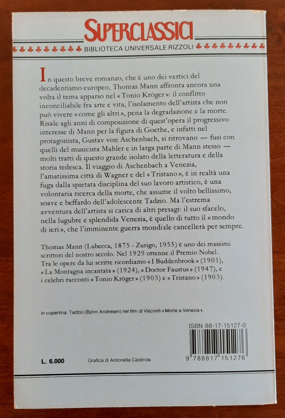 La morte a Venezia - Libreria Biellese