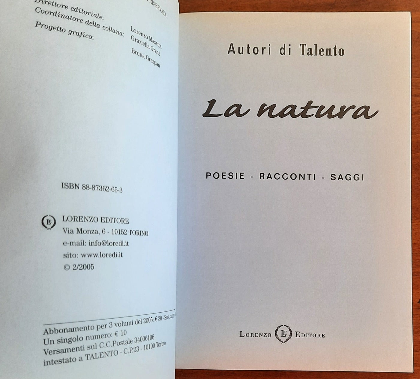 La natura. Poesie - Racconti - Saggi