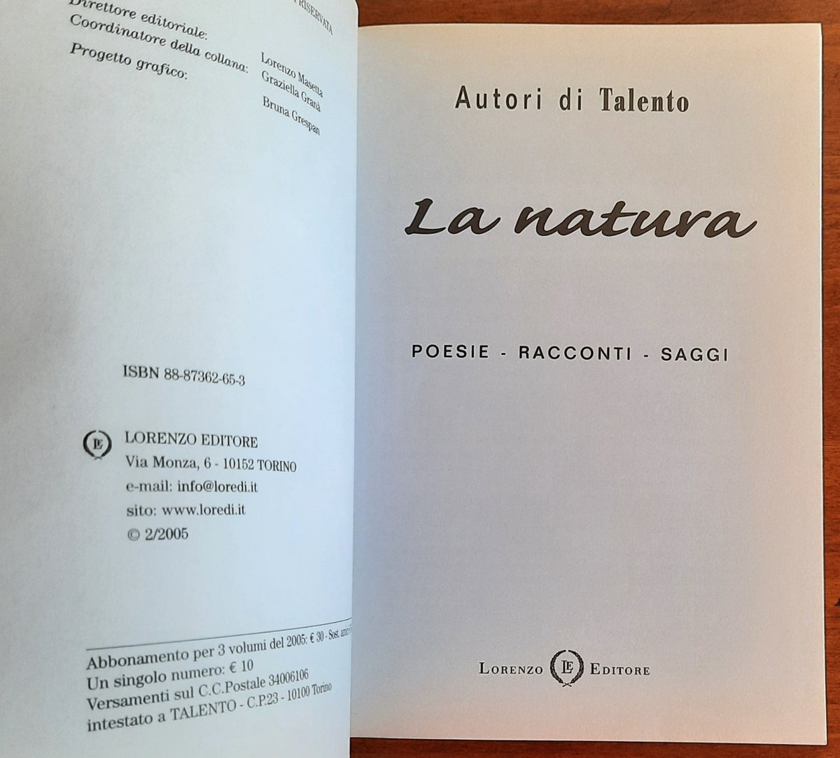 La natura. Poesie - Racconti - Saggi - Libreria Biellese